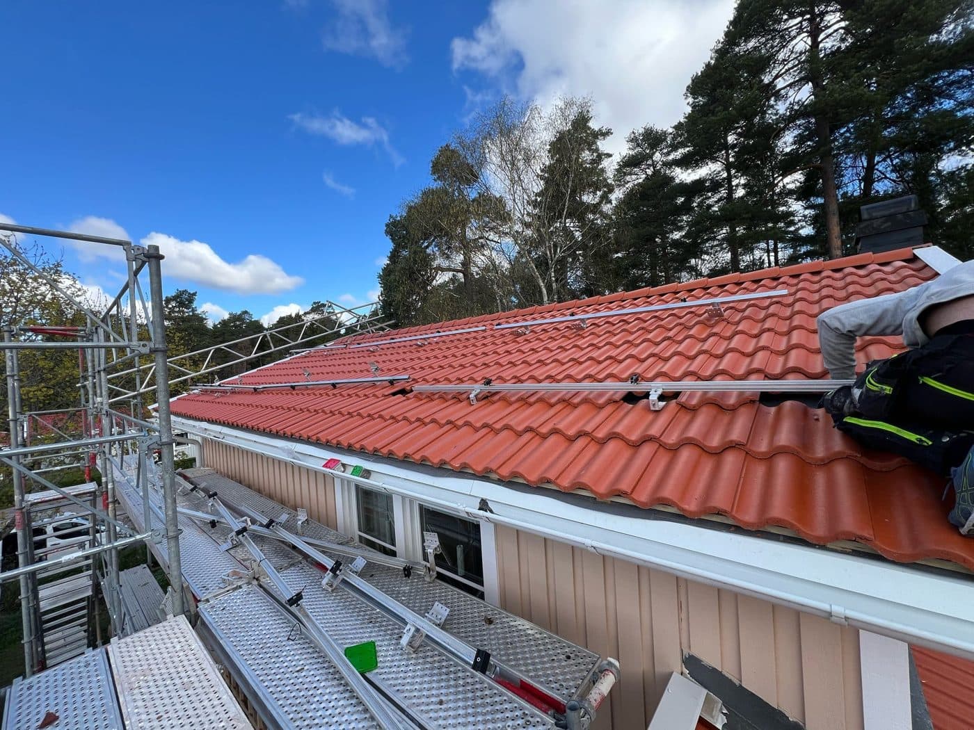 Omlagt tegeltak på villa